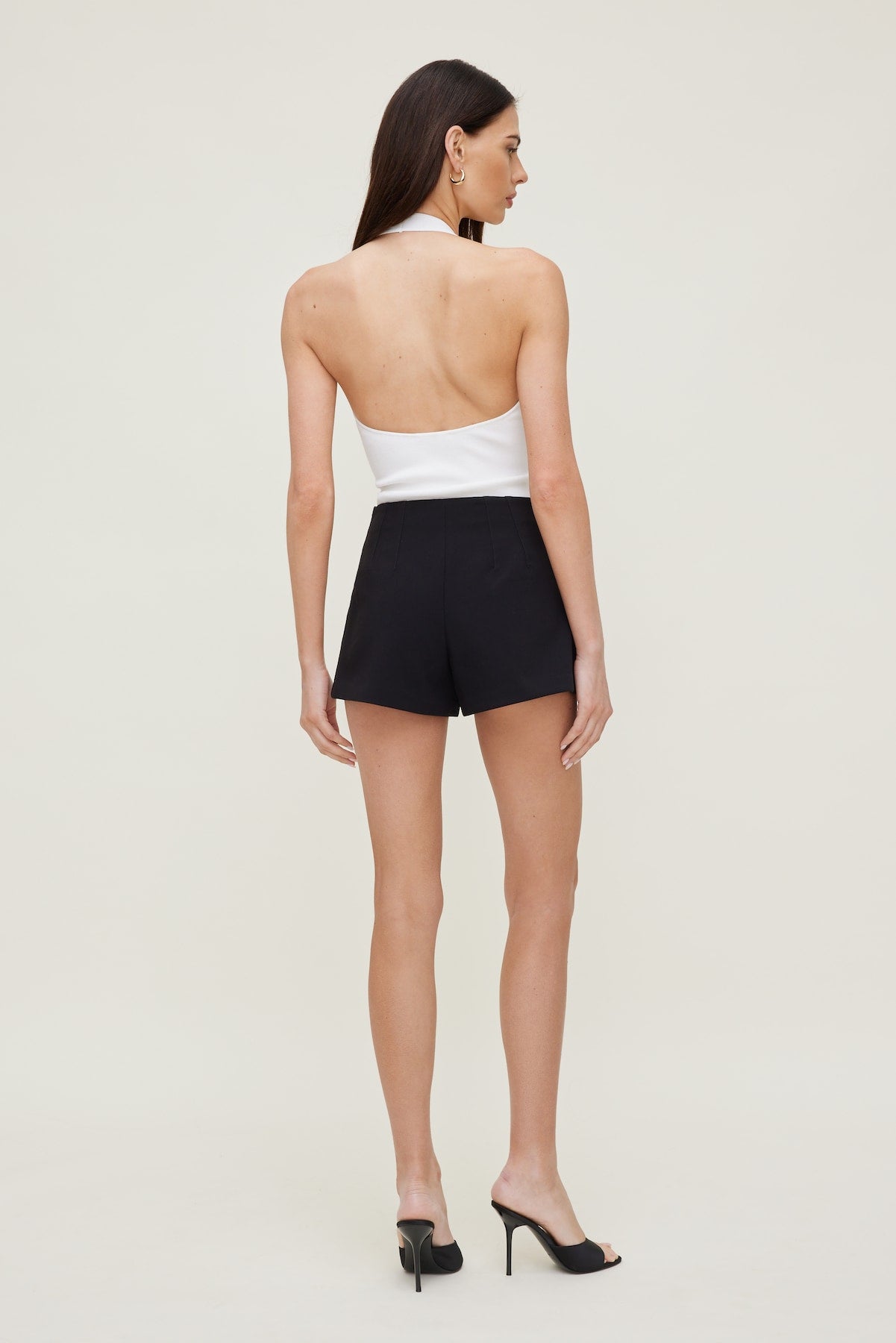 Ultra High Rise A Line Shorts Black - Dynamite