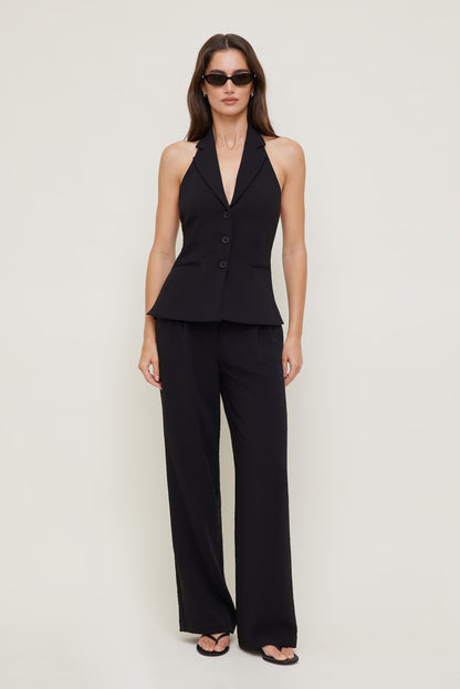Halter Vest Black - Dynamite