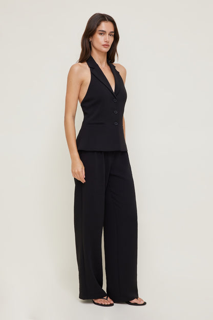 Halter Vest Black - Dynamite
