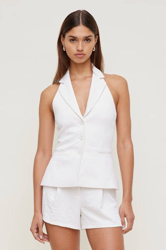 Halter Vest White - Dynamite