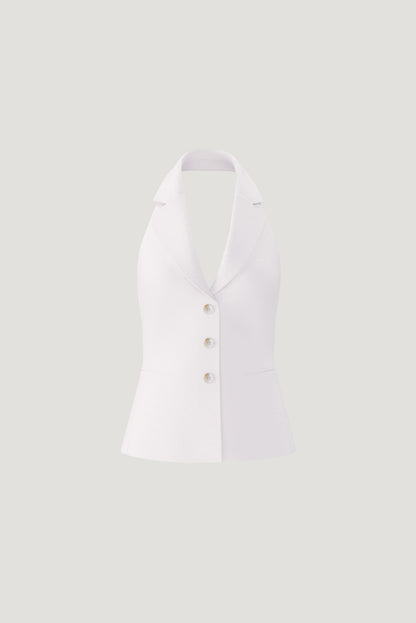 Halter Vest White - Dynamite
