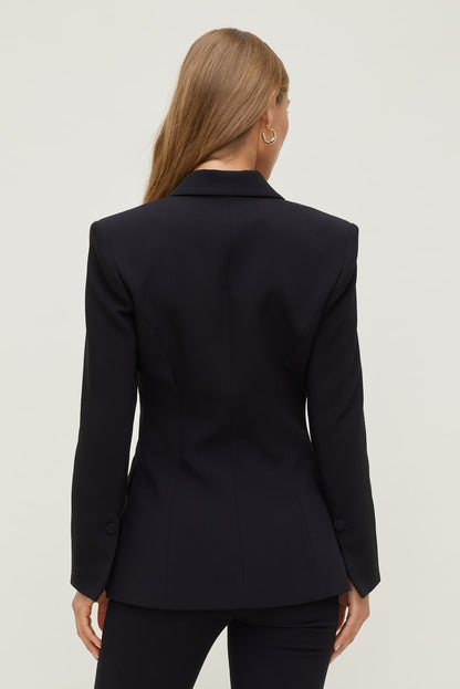 Anna Cinched Blazer BLACK - Dynamite