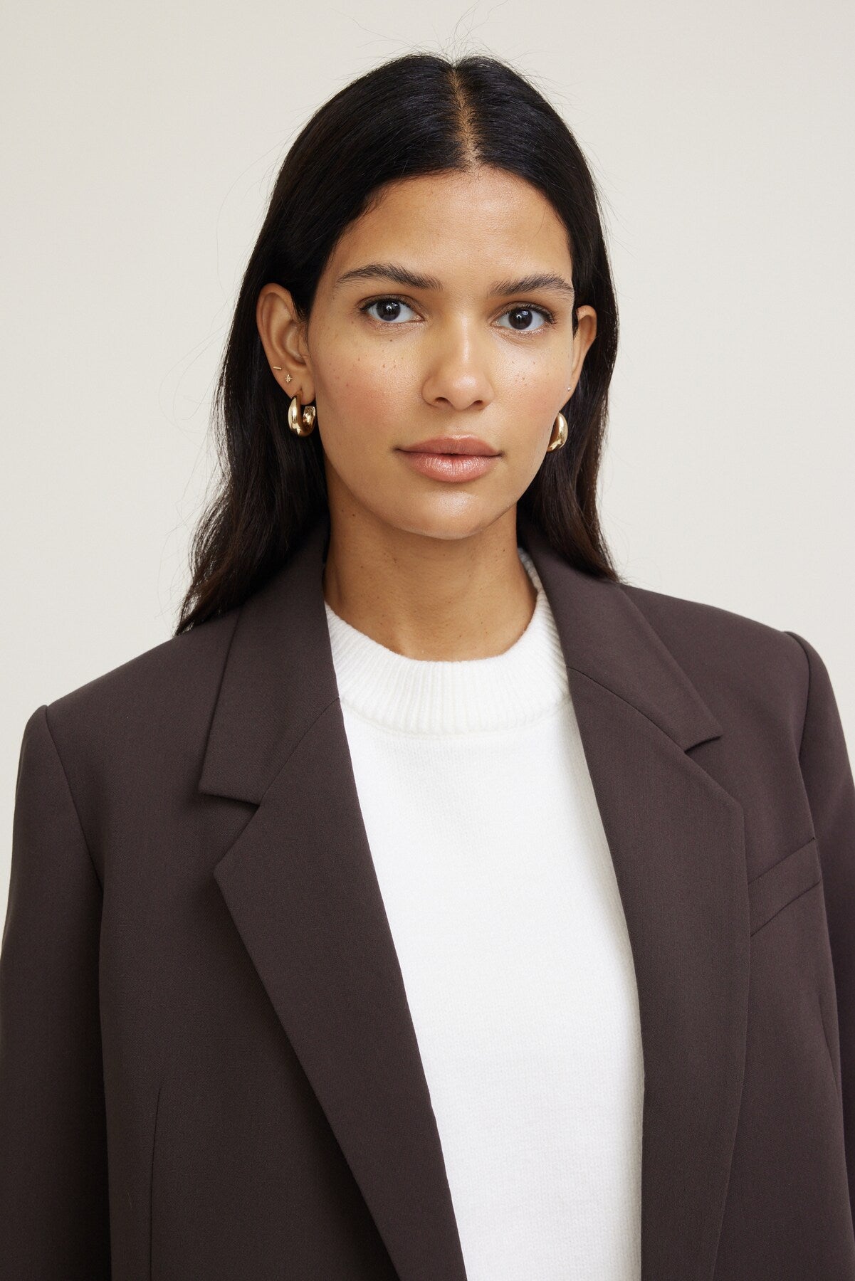 Noa Oversized Blazer Brown - Dynamite