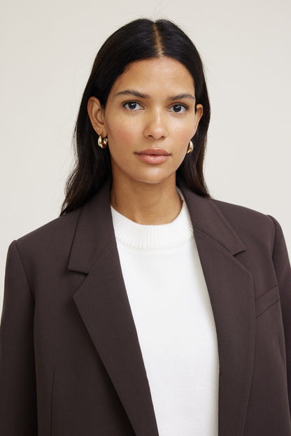 Noa Oversized Blazer Brown - Dynamite