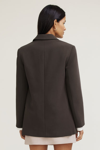 Noa Oversized Blazer Brown - Dynamite