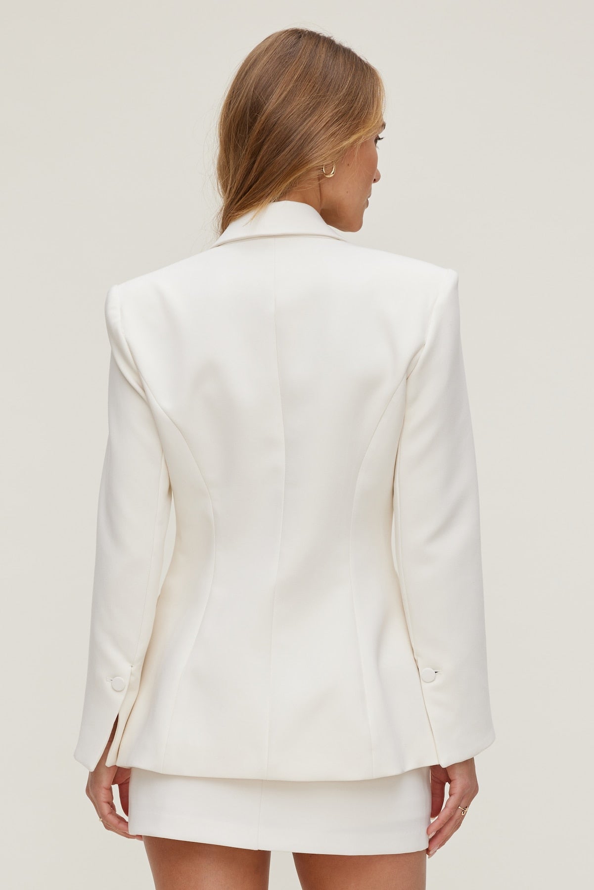 Anna Cinched Blazer Beige - Dynamite