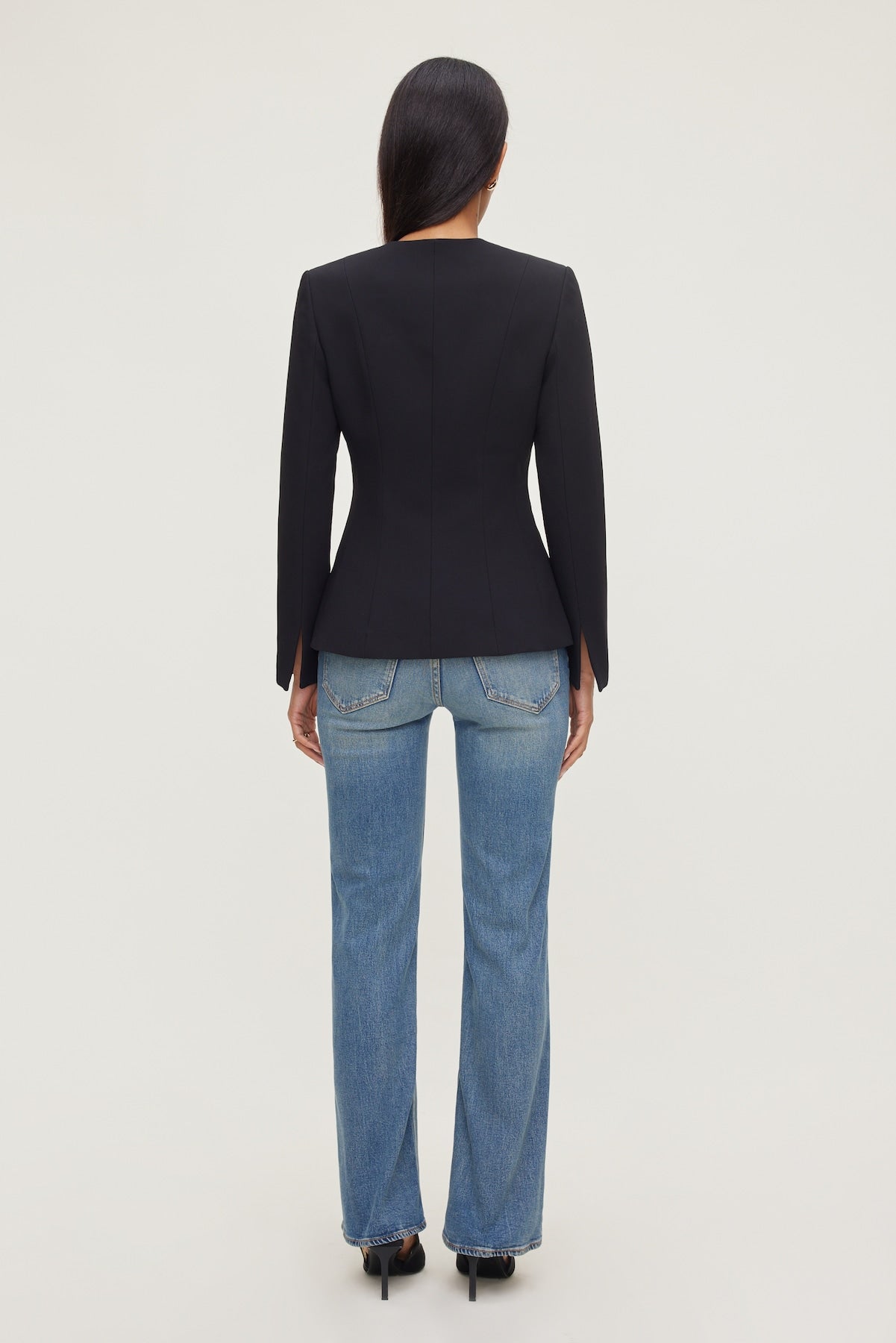 Plunge Small Button Blazer Black - Dynamite