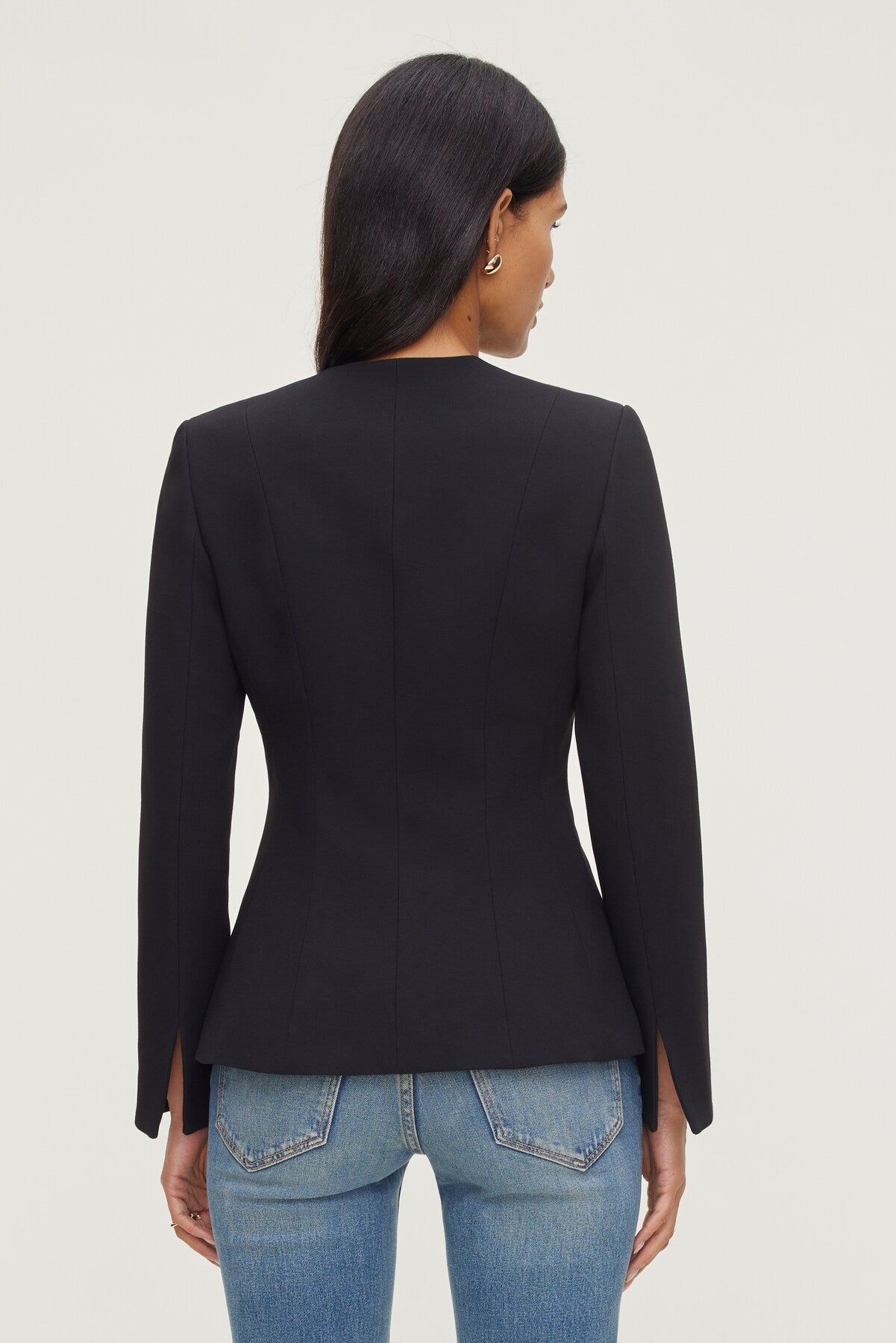 Plunge Small Button Blazer Black - Dynamite