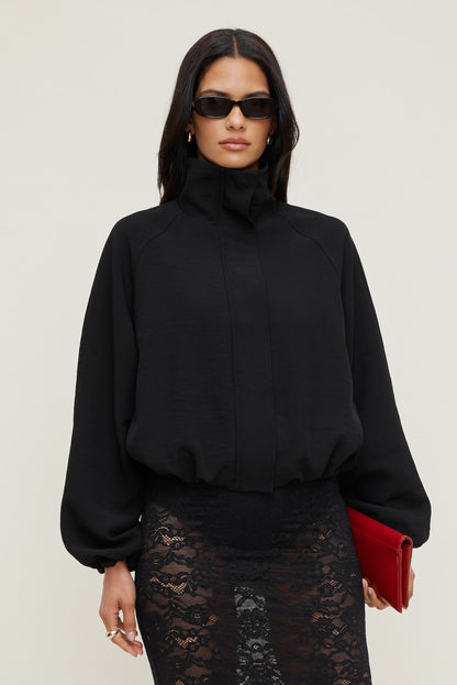 High Neck Airflow Anorak Black - Dynamite