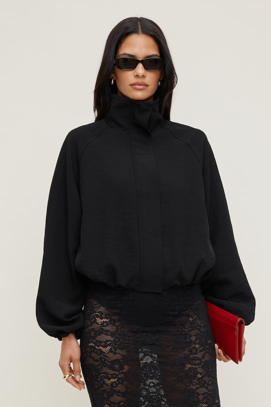 High Neck Airflow Anorak Black - Dynamite