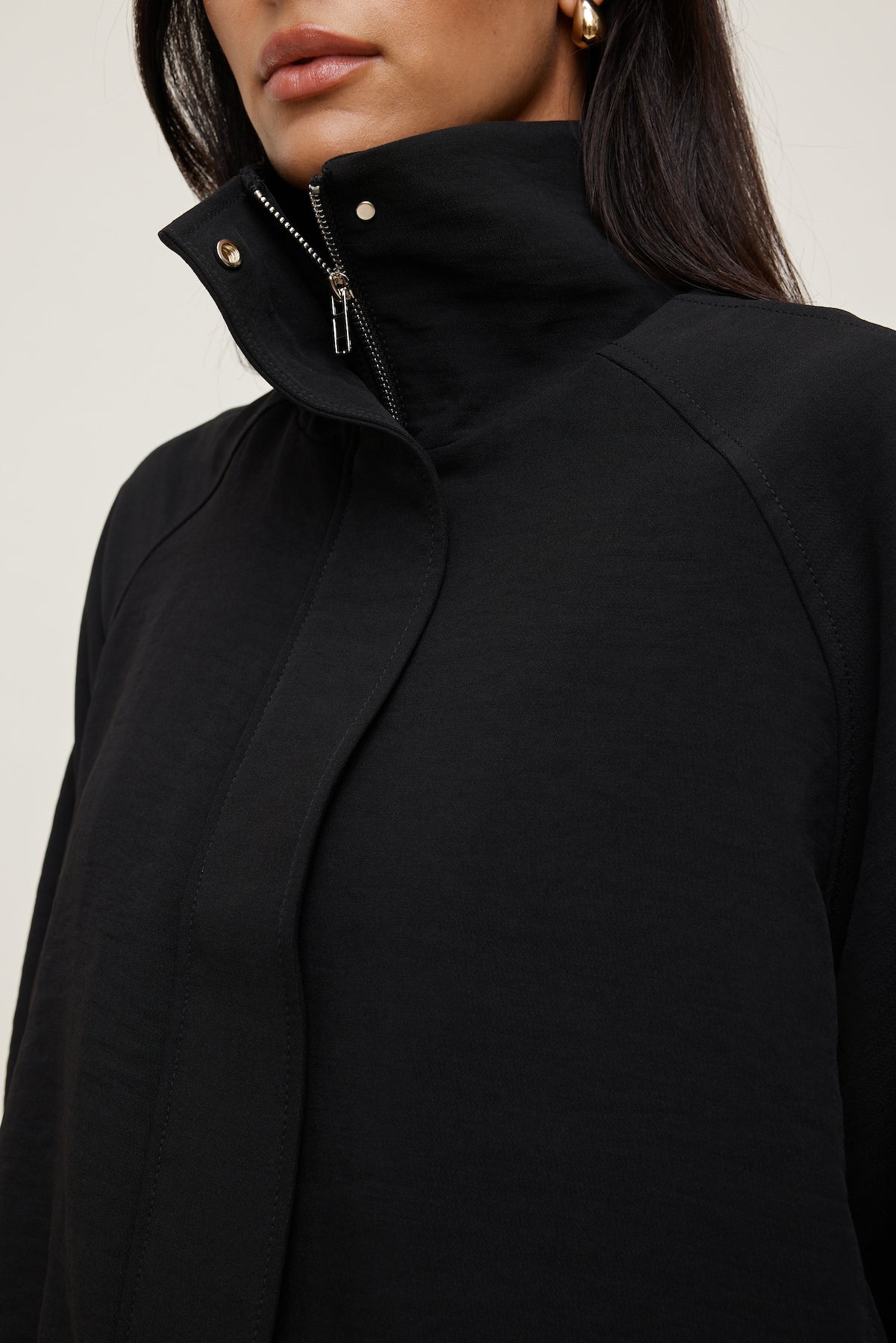 High Neck Airflow Anorak Black - Dynamite