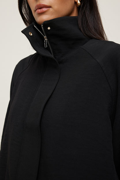 High Neck Airflow Anorak Black - Dynamite