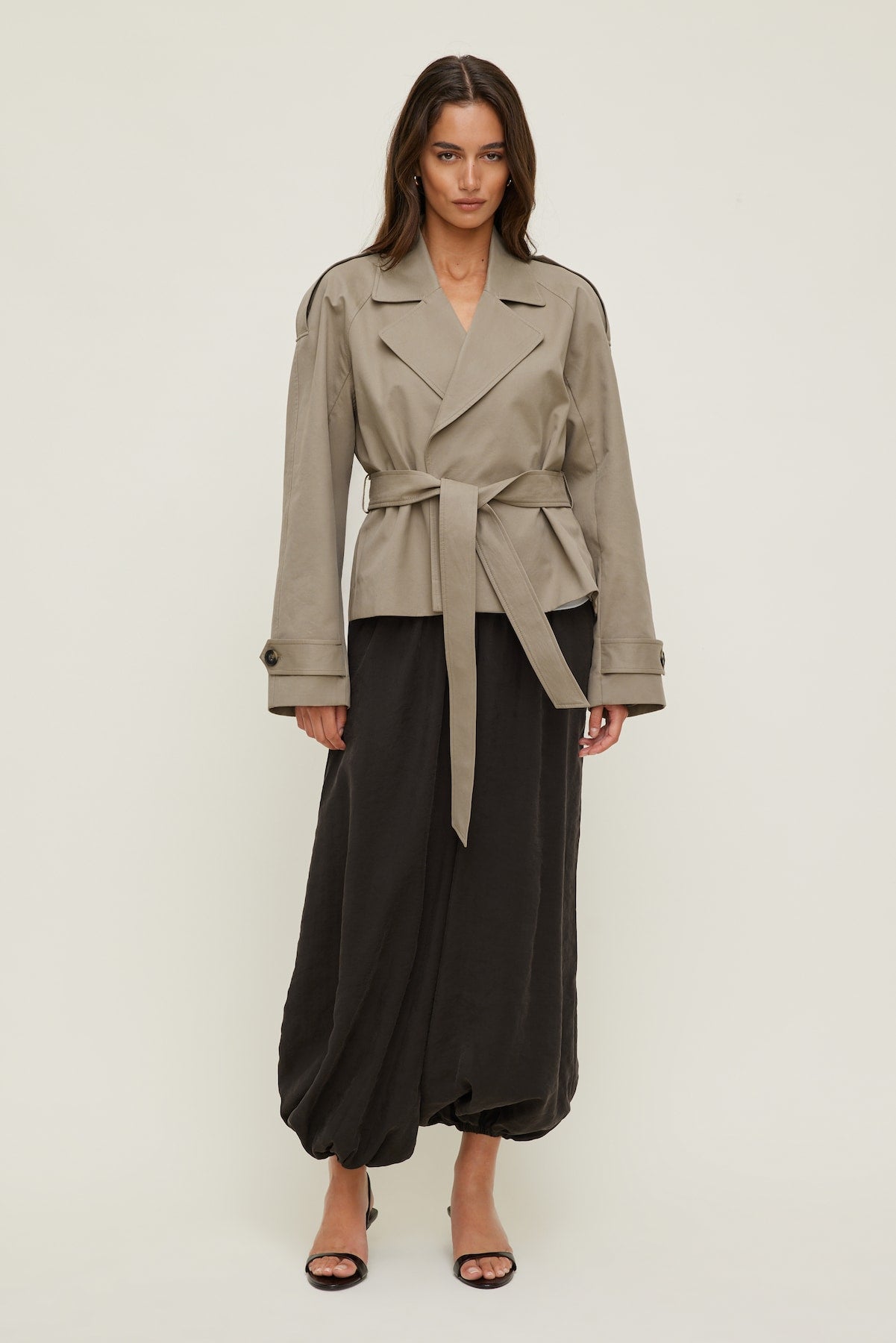 Remi Short Trench Coat Brown - Dynamite