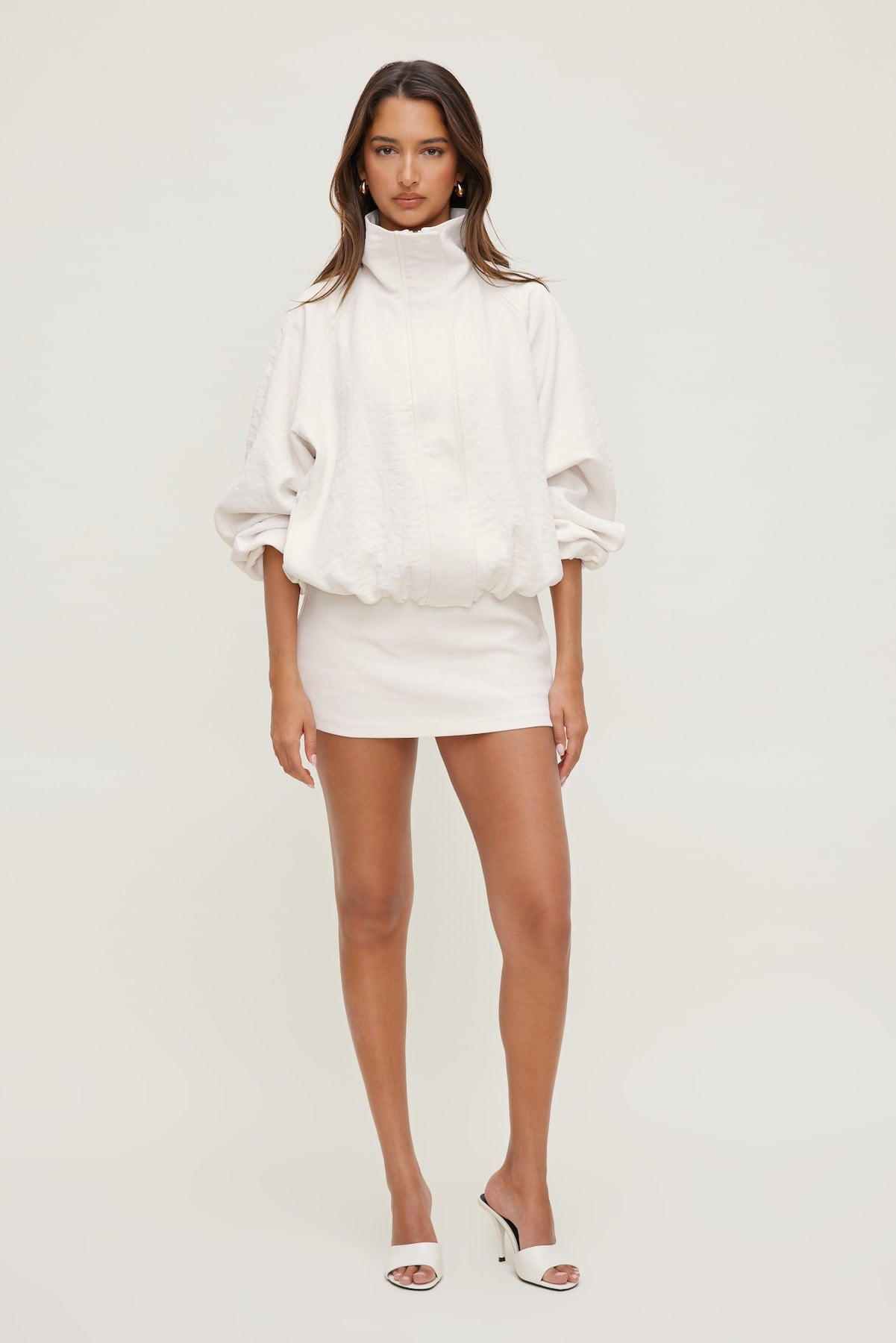 High Neck Airflow Anorak White - Dynamite
