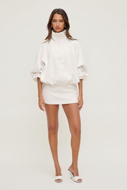 High Neck Airflow Anorak White - Dynamite