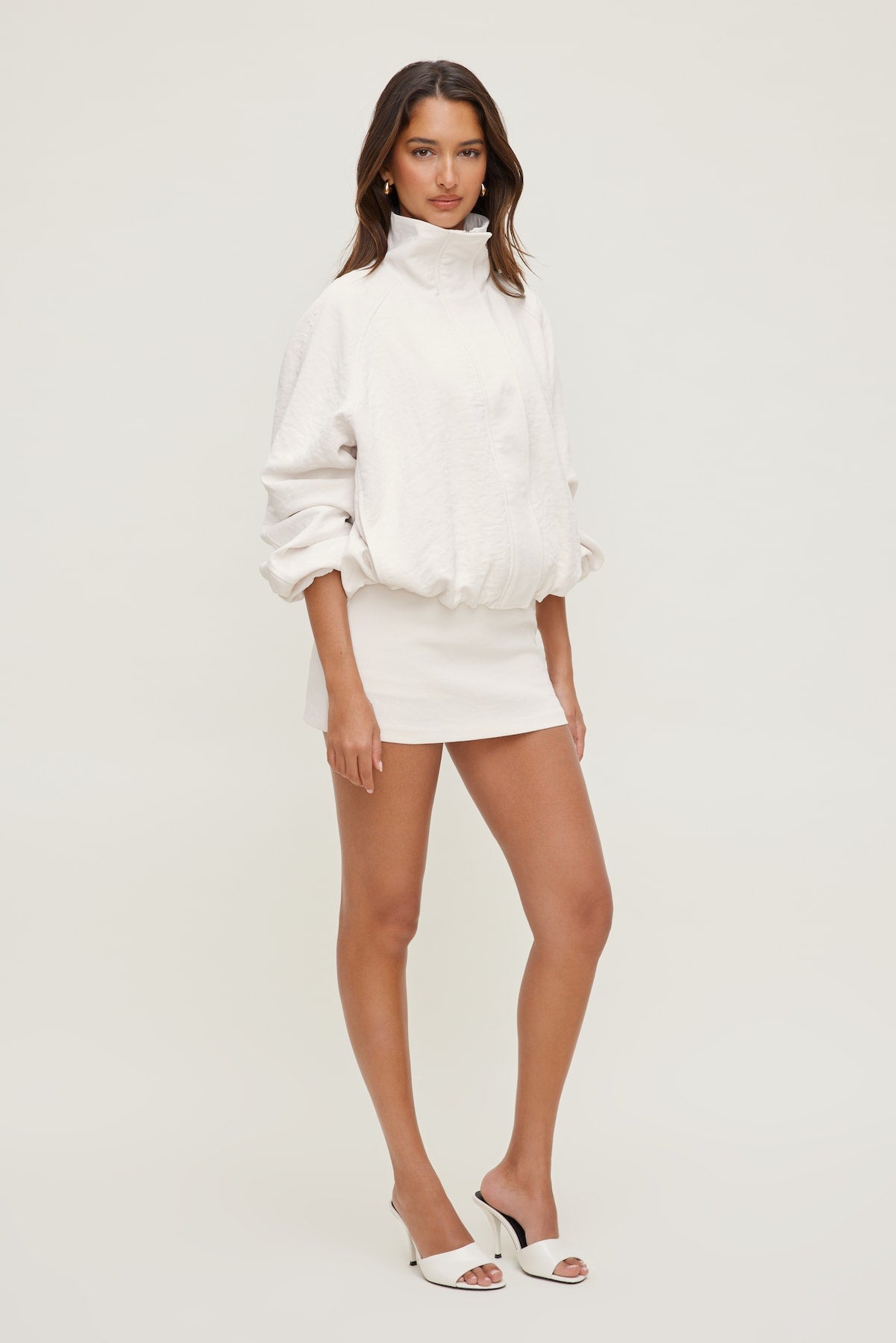High Neck Airflow Anorak White - Dynamite