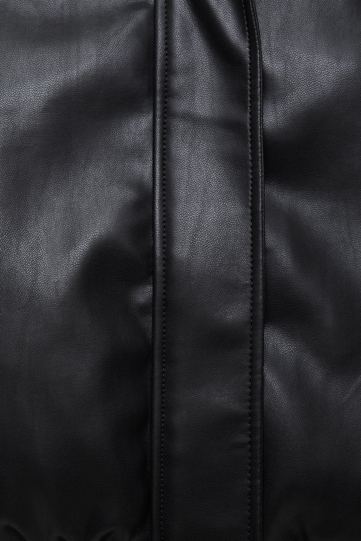 Oversized Faux Leather Bomber Jacket Black - Dynamite