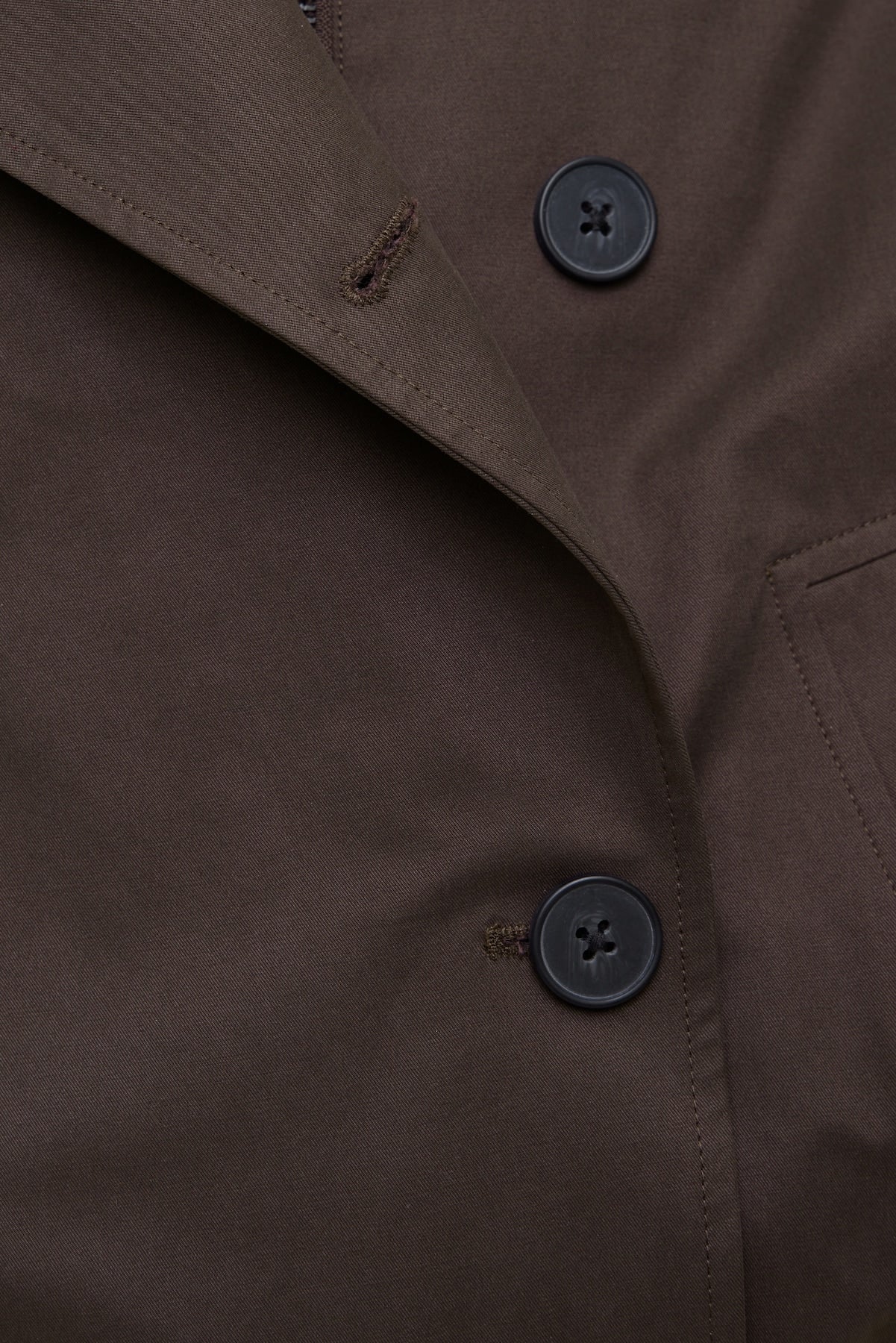 Twill Asymmetric Button Up Jacket Brown - Dynamite