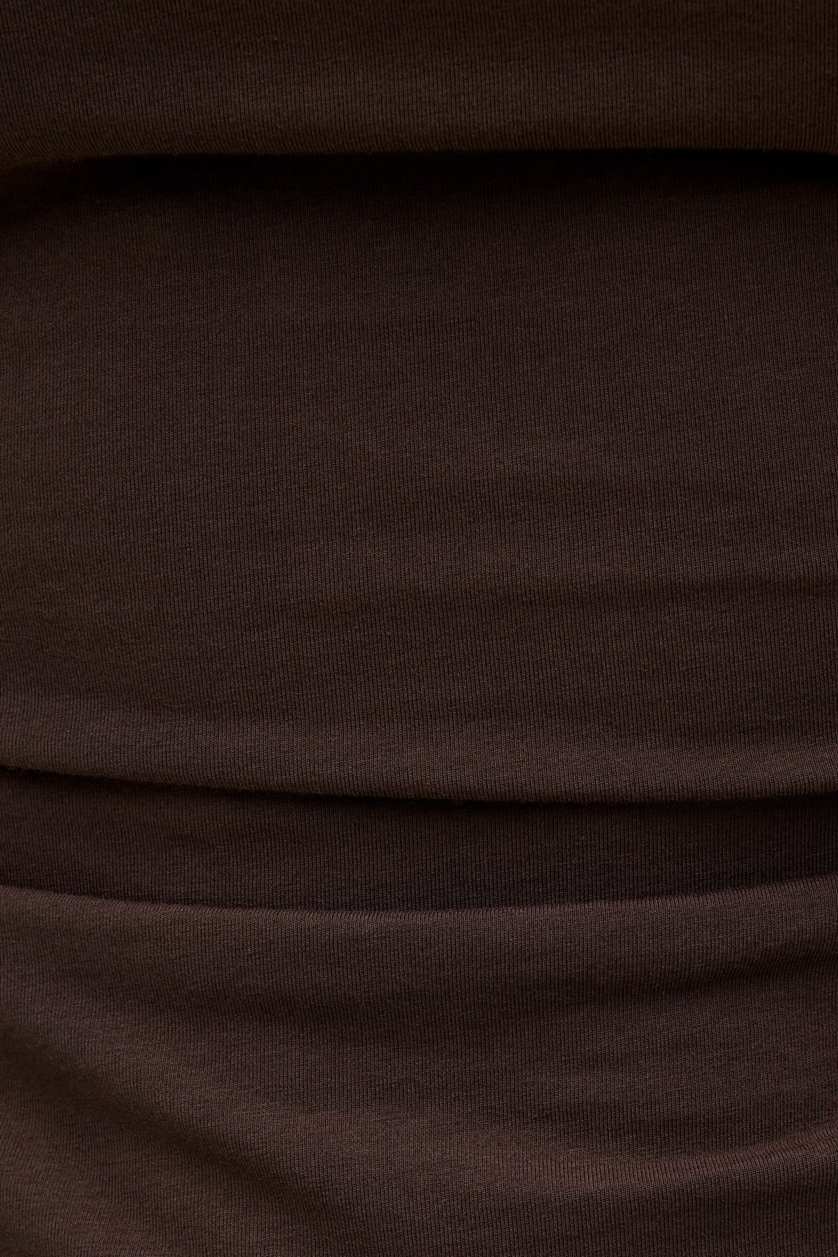 Andrea Shirred Jersey T Shirt Brown - Dynamite