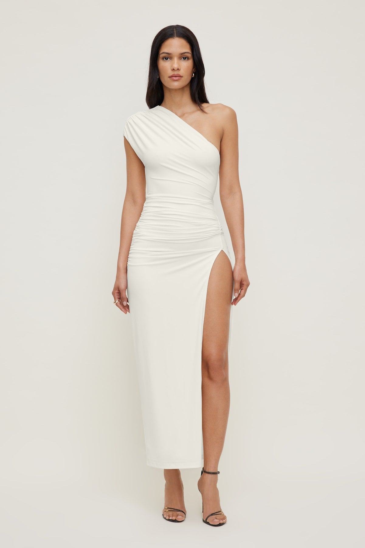 Sculpt Slit Maxi Dress White - Dynamite