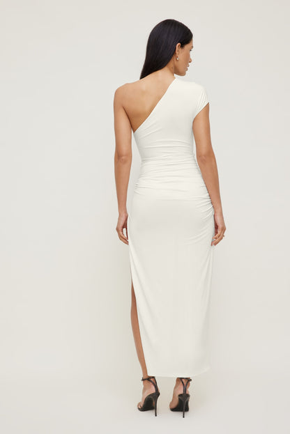 Sculpt Slit Maxi Dress White - Dynamite
