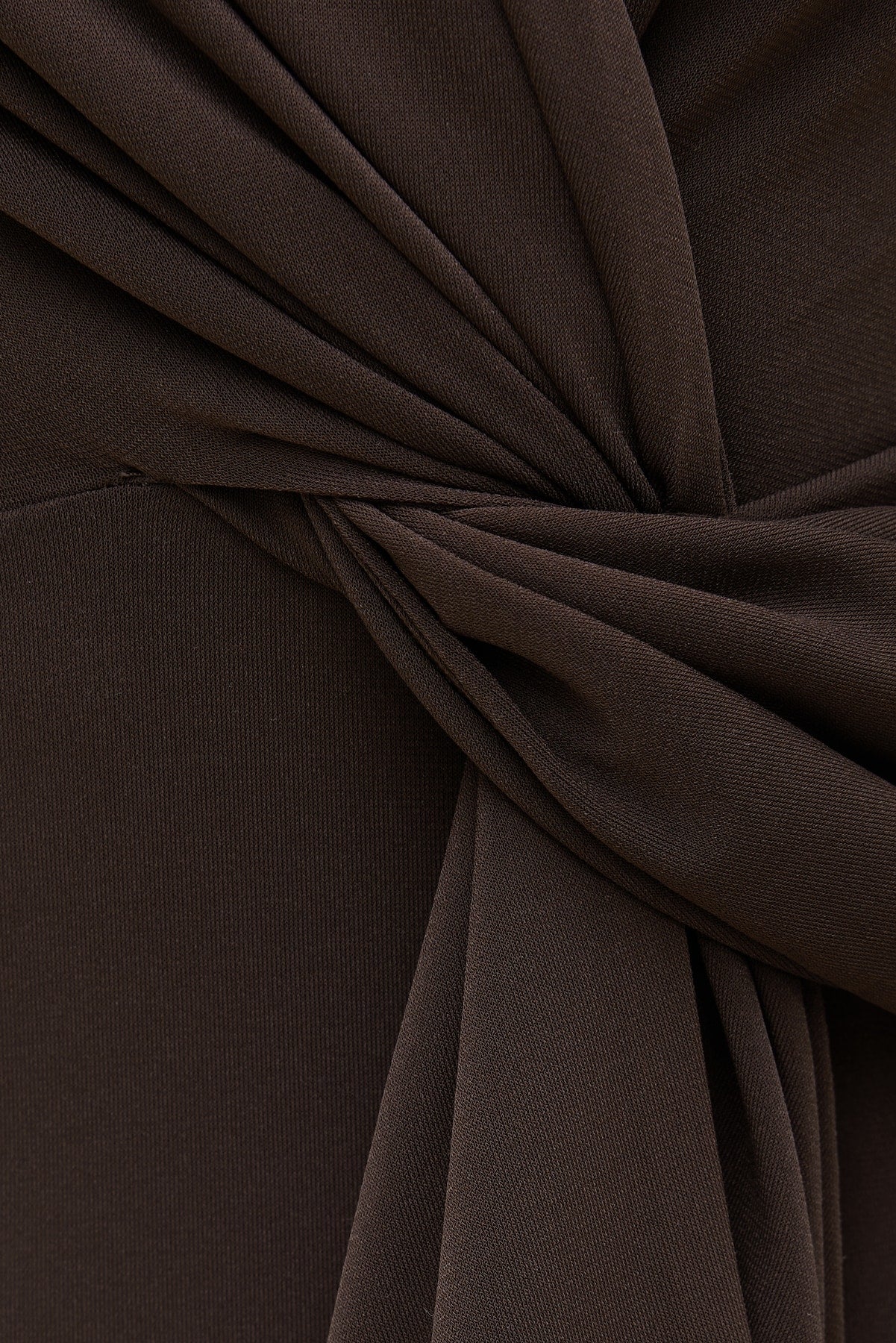 Front Drape Halter Top Brown - Dynamite