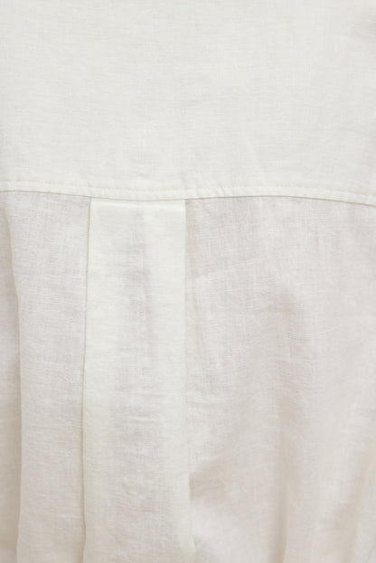 Oversized Linen Shirt White - Dynamite