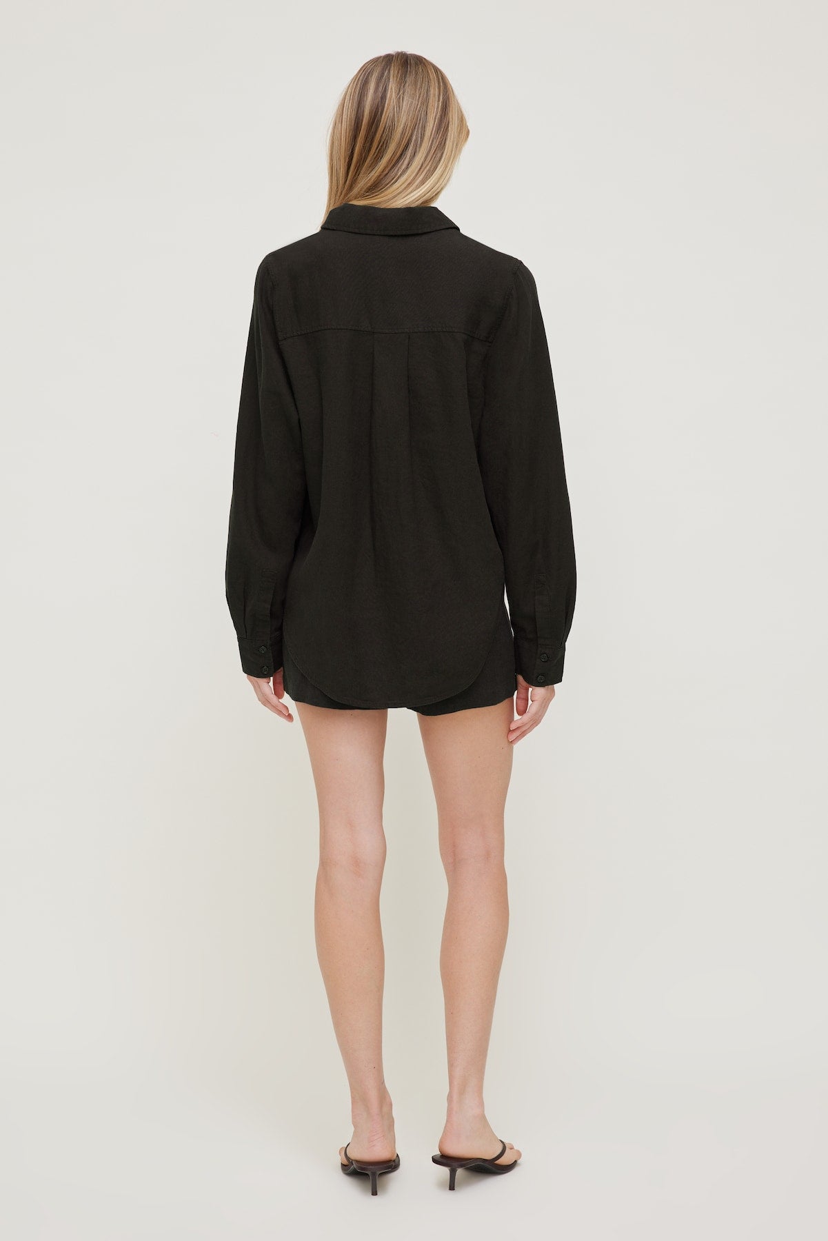 Oversized Linen Shirt Brown - Dynamite