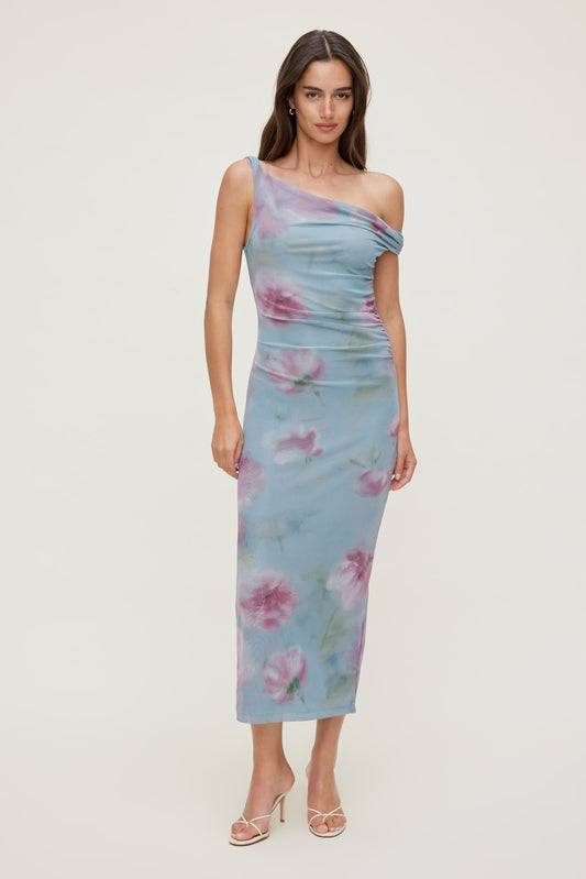 Jayde Mesh Maxi Dress Blue - Dynamite