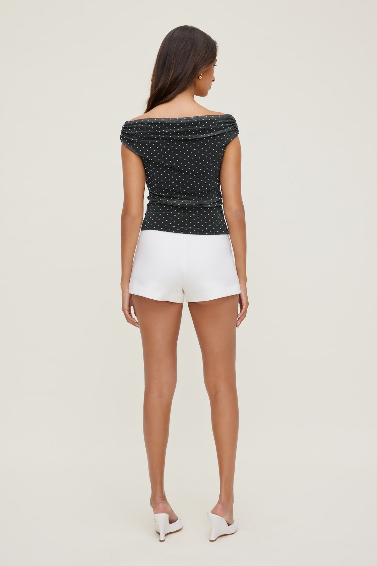 Off Shoulder Mesh Top BLACK - Dynamite