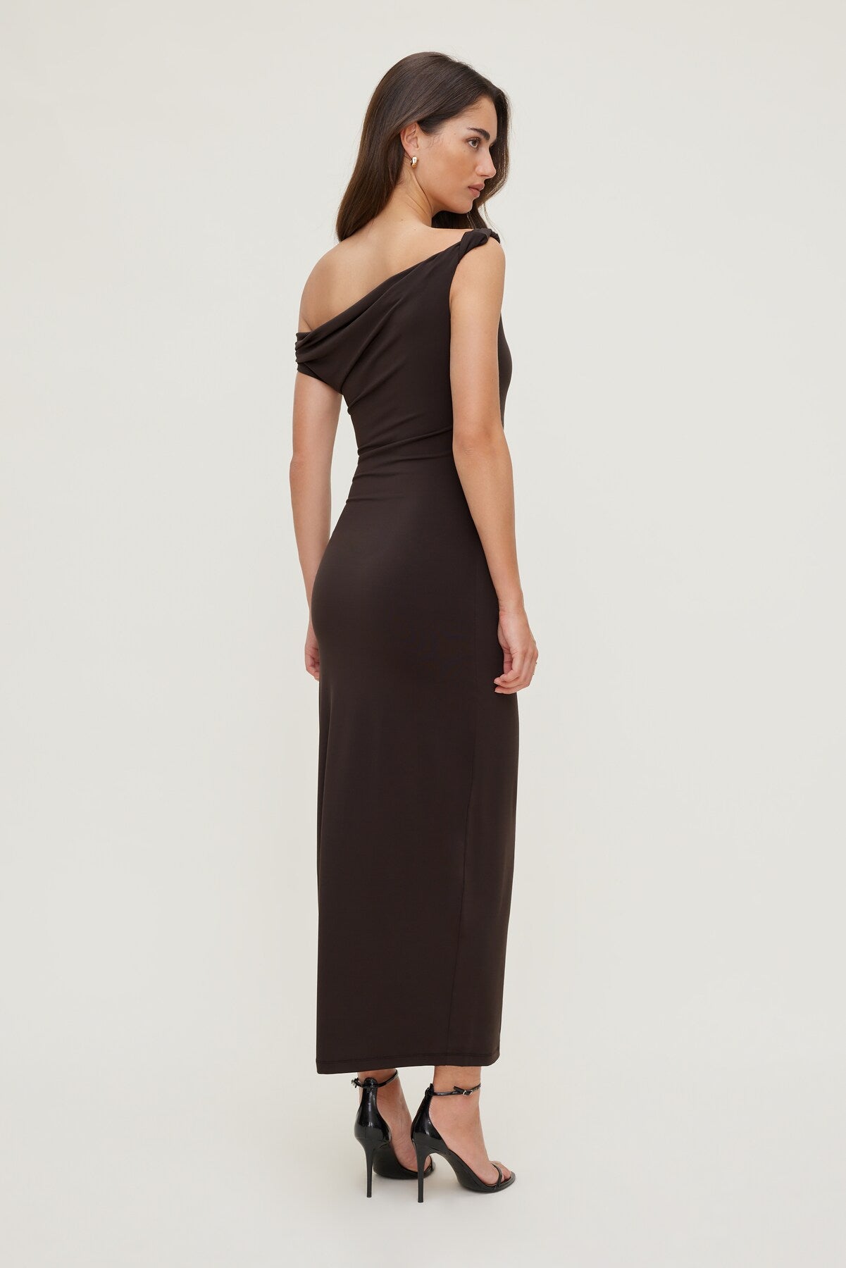 Jayde Sculpt Maxi Dress Brown - Dynamite