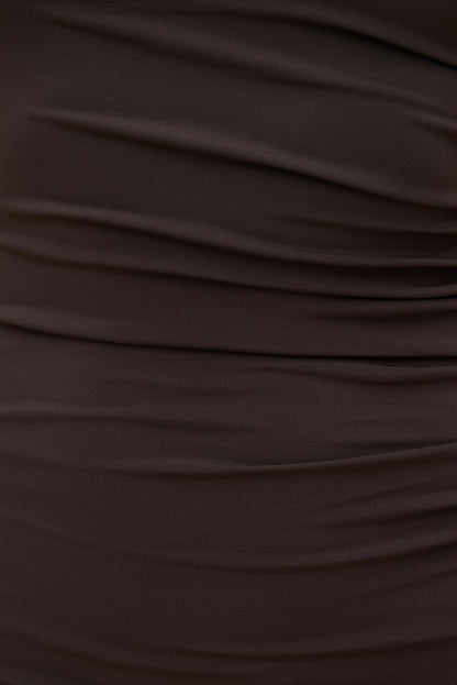 Jayde Sculpt Maxi Dress Brown - Dynamite