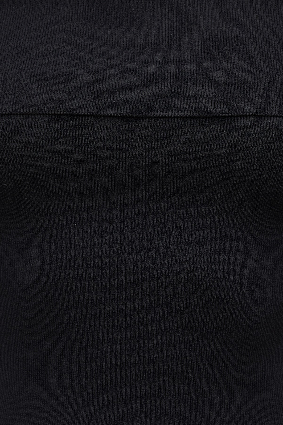 Rib Knit Off Shoulder Sweater Black - Dynamite