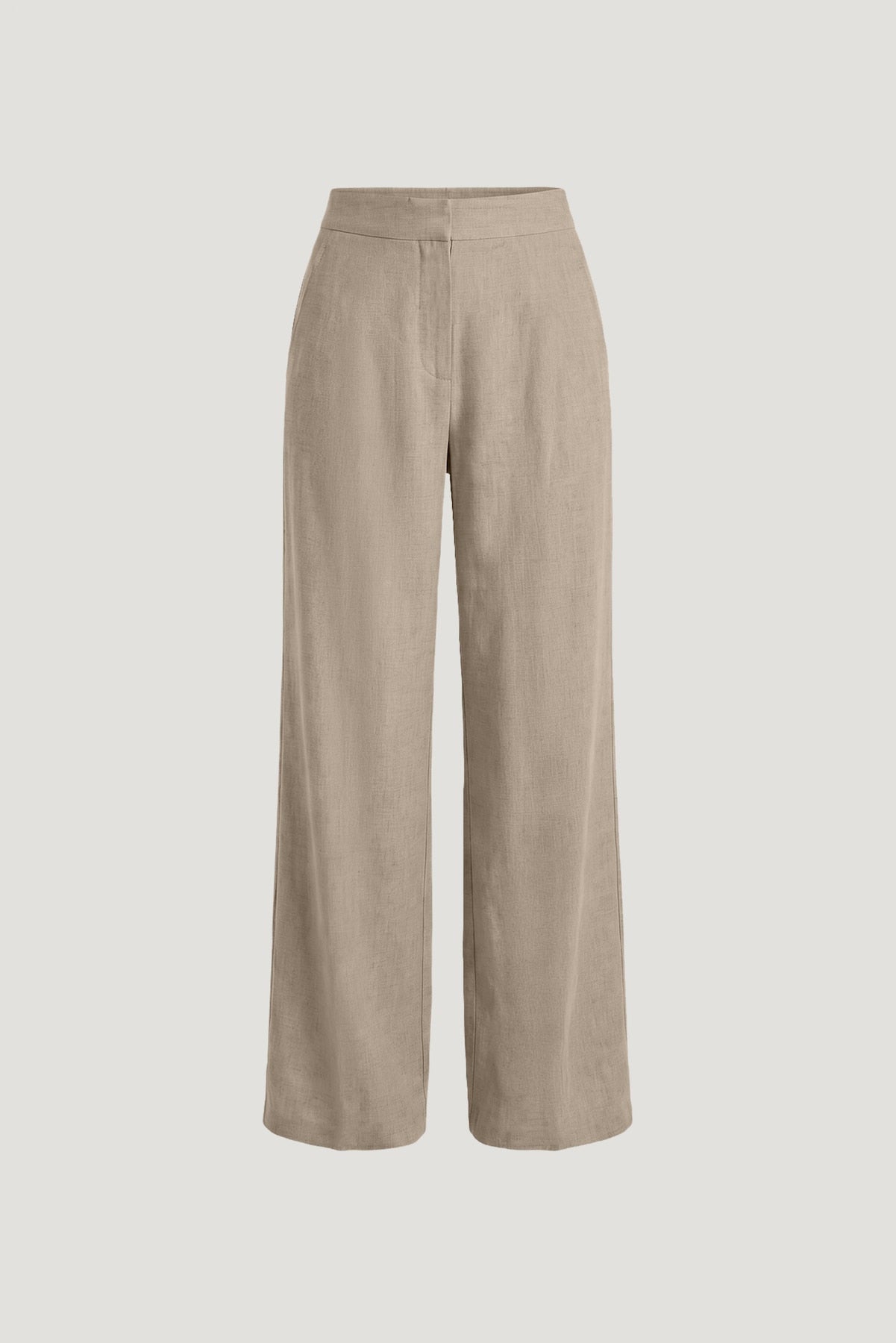 Yasmin Linen Straight Leg Pants Beige - Dynamite