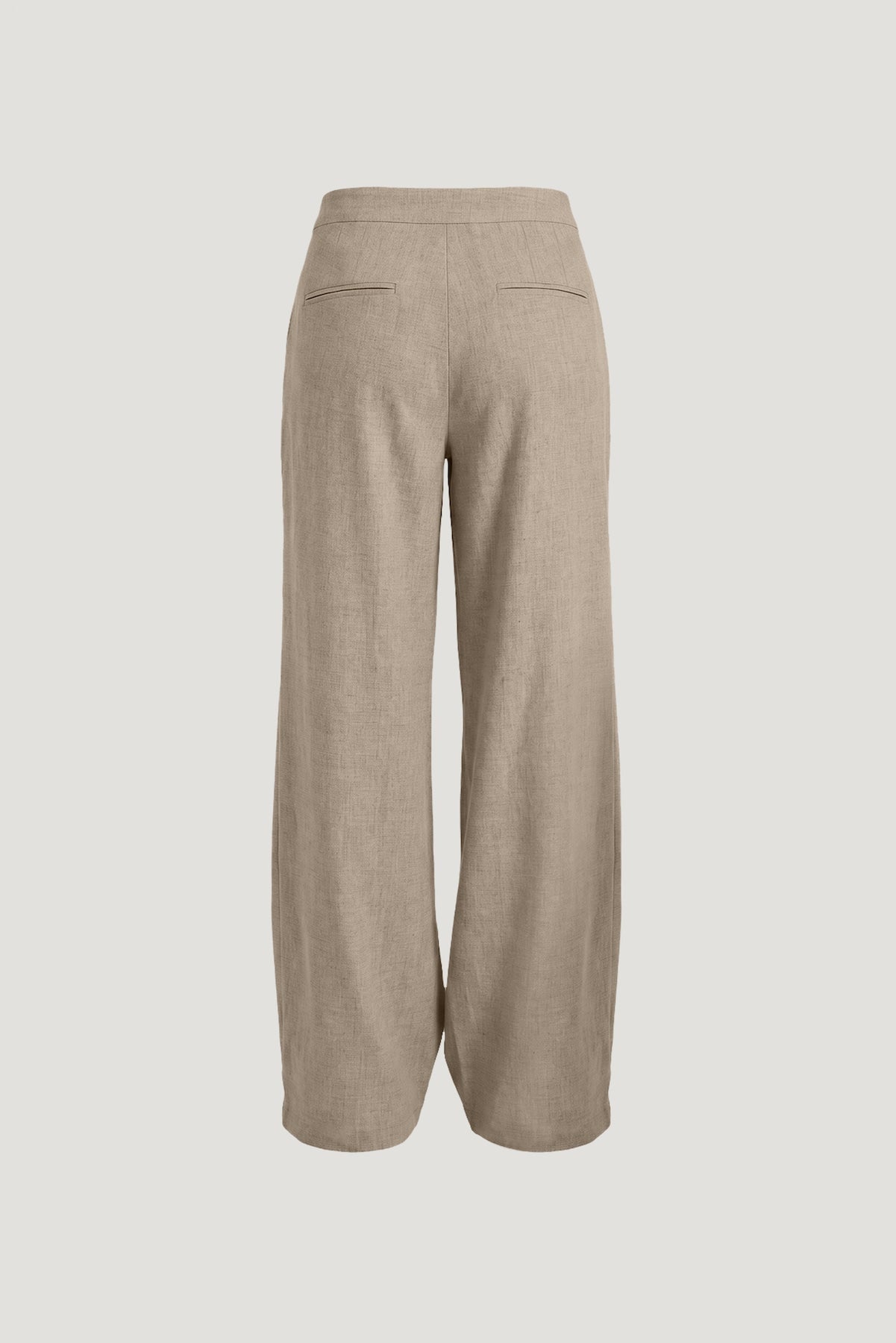 Yasmin Linen Straight Leg Pants Beige - Dynamite
