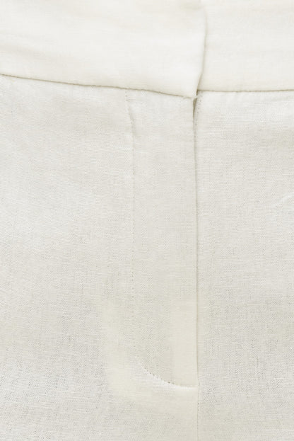 Yasmin Linen Straight Leg Pants White - Dynamite
