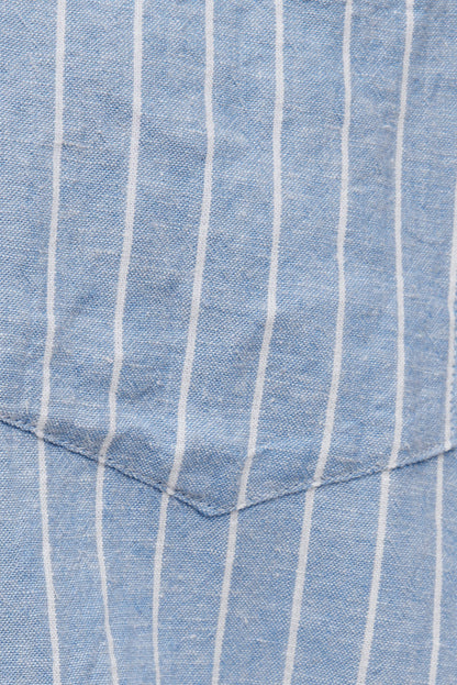 Oversized Linen Shirt Blue - Dynamite