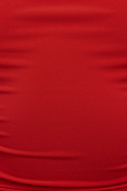 Sculpt Cowl Halter Top Red - Dynamite