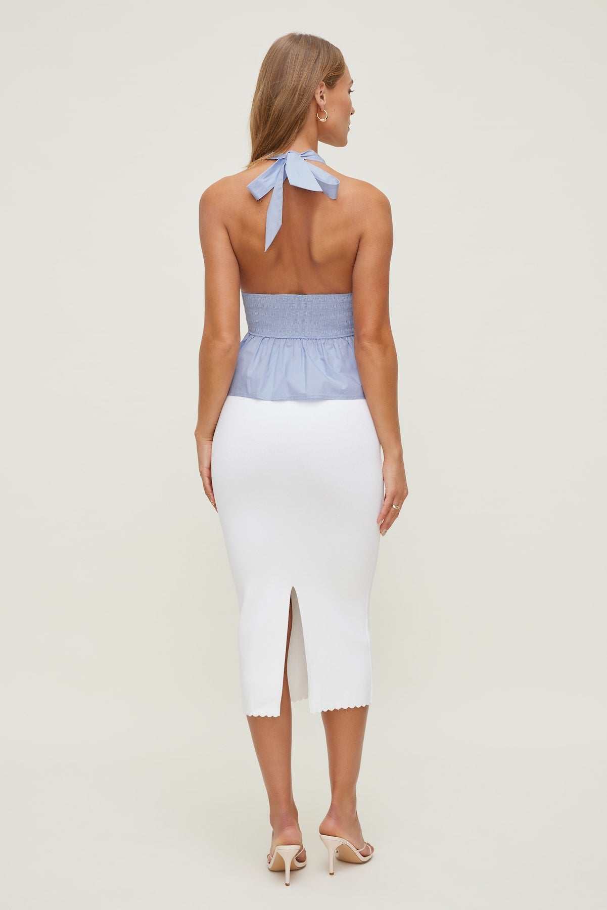 Poplin Halter Top Blue - Dynamite