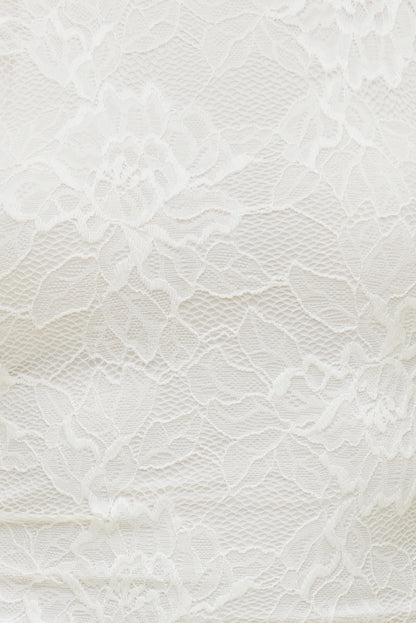 Lace Halter Top White - Dynamite