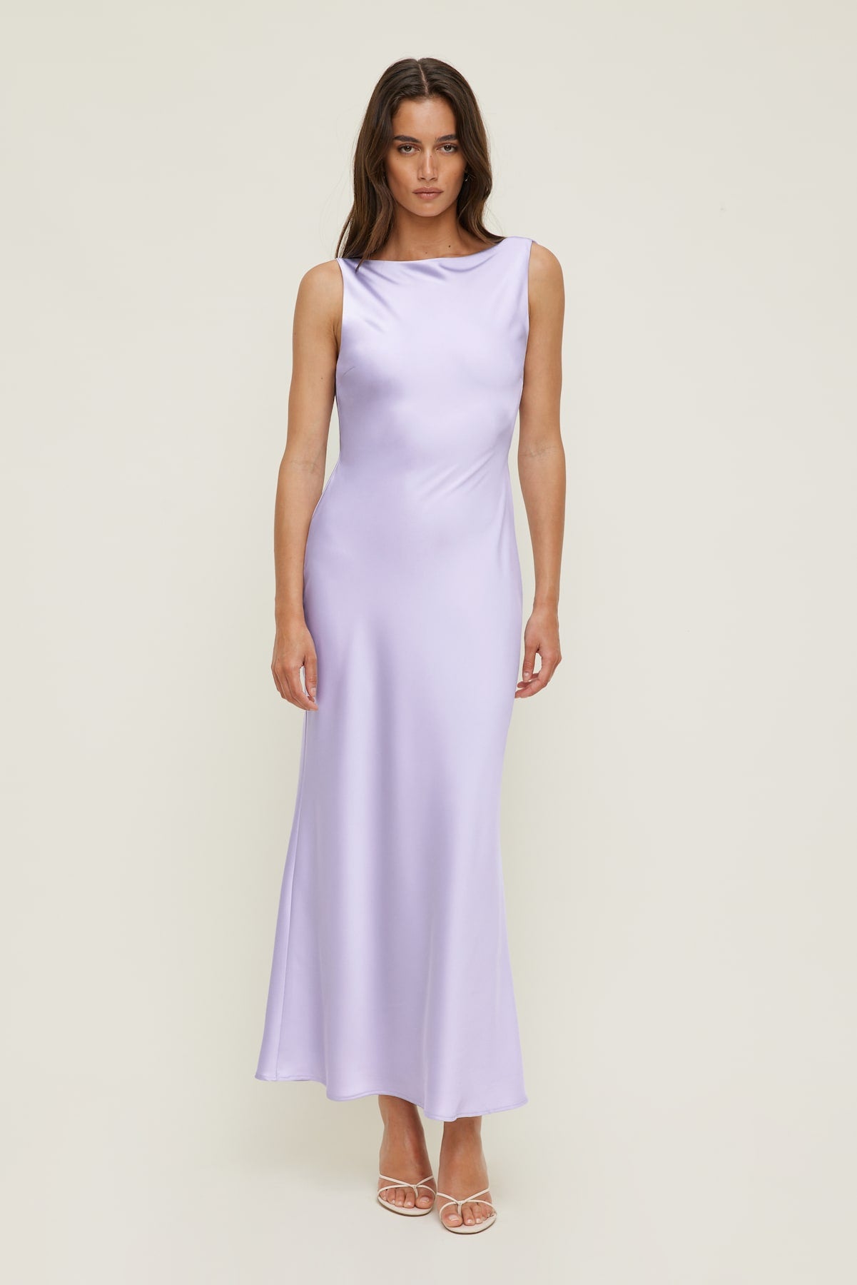 Nora Satin Maxi Slip Dress PURPLE - Dynamite