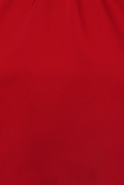 Paloma Bubble Satin Halter Blouse Red - Dynamite
