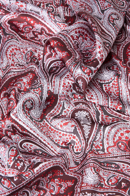Satin Feel Scarf Red - Dynamite