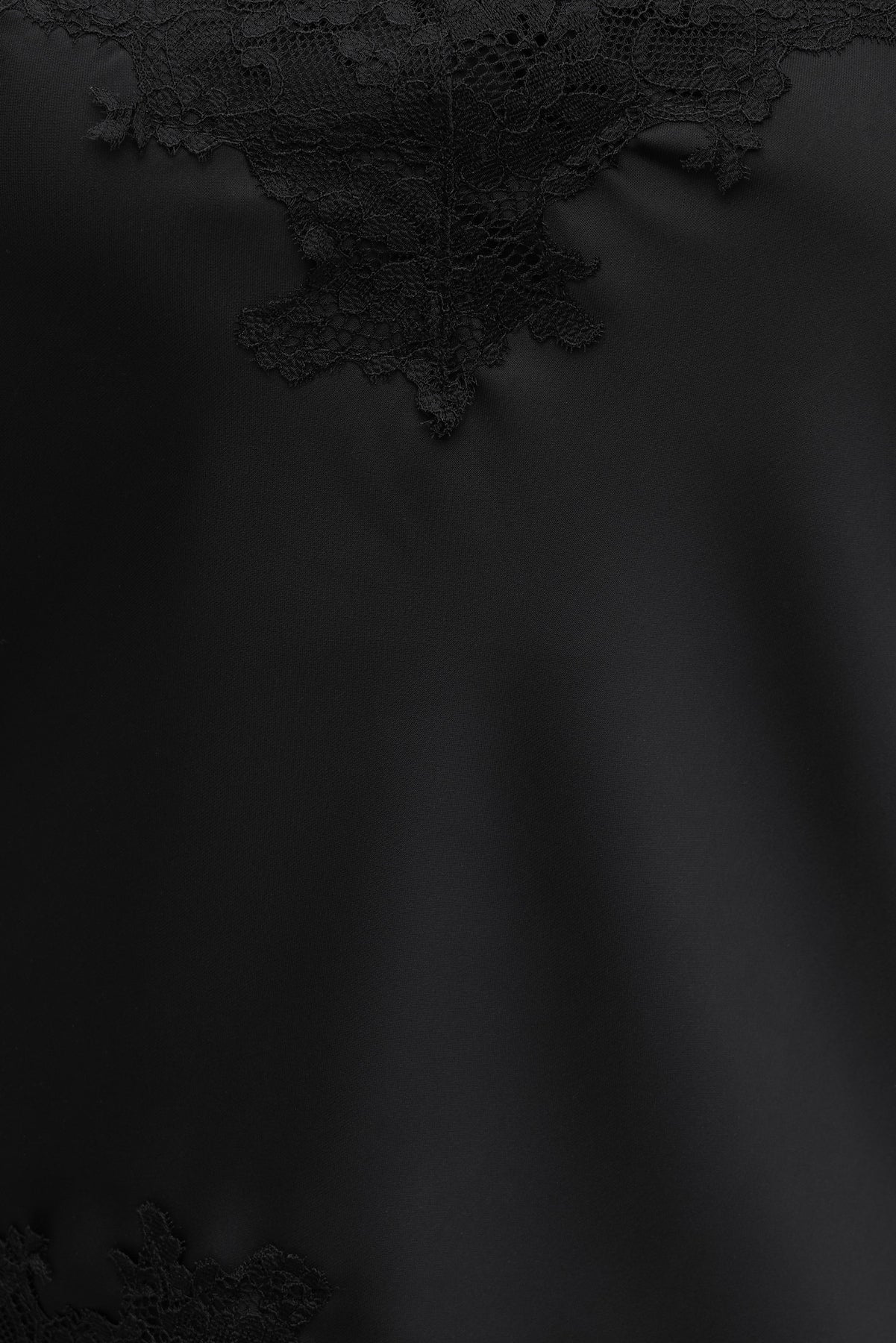 Cassie Asymmetric Lace Satin Cami Black - Dynamite