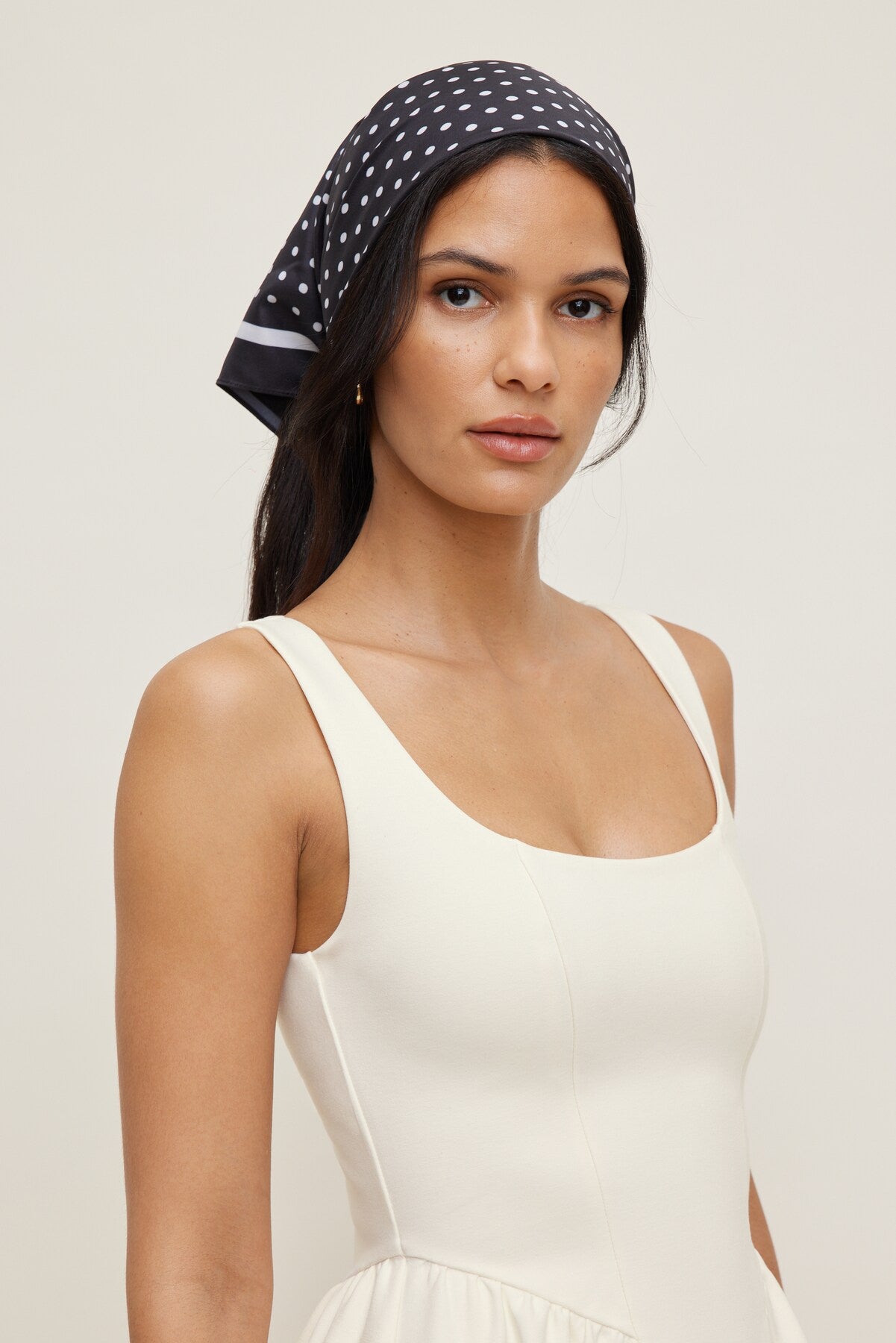 Satin Feel Scarf Black - Dynamite