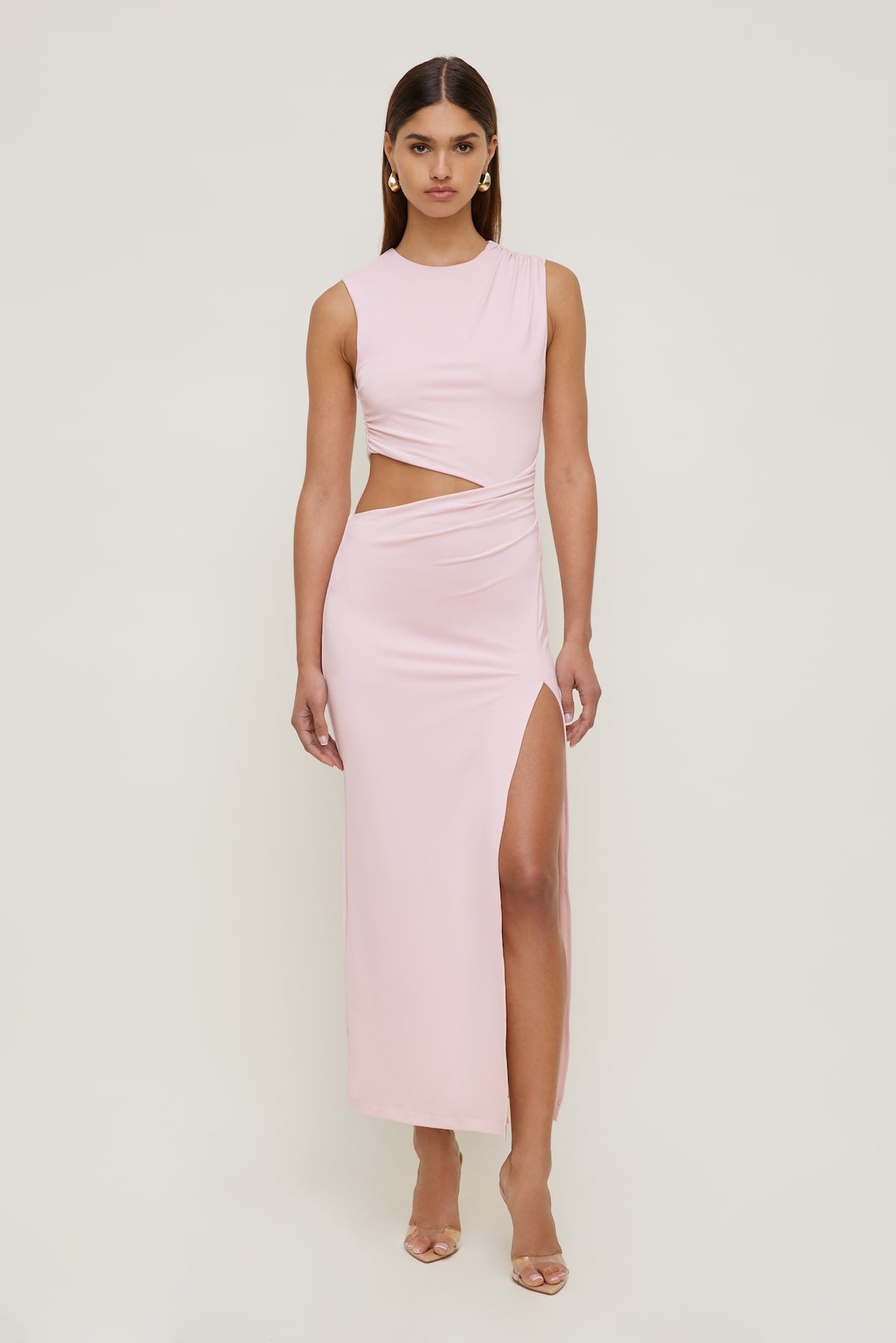 Elia Sculpt Maxi Dress Pink - Dynamite