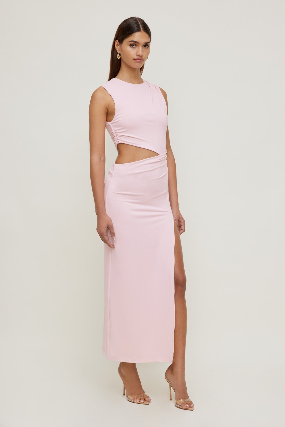 Elia Sculpt Maxi Dress Pink - Dynamite