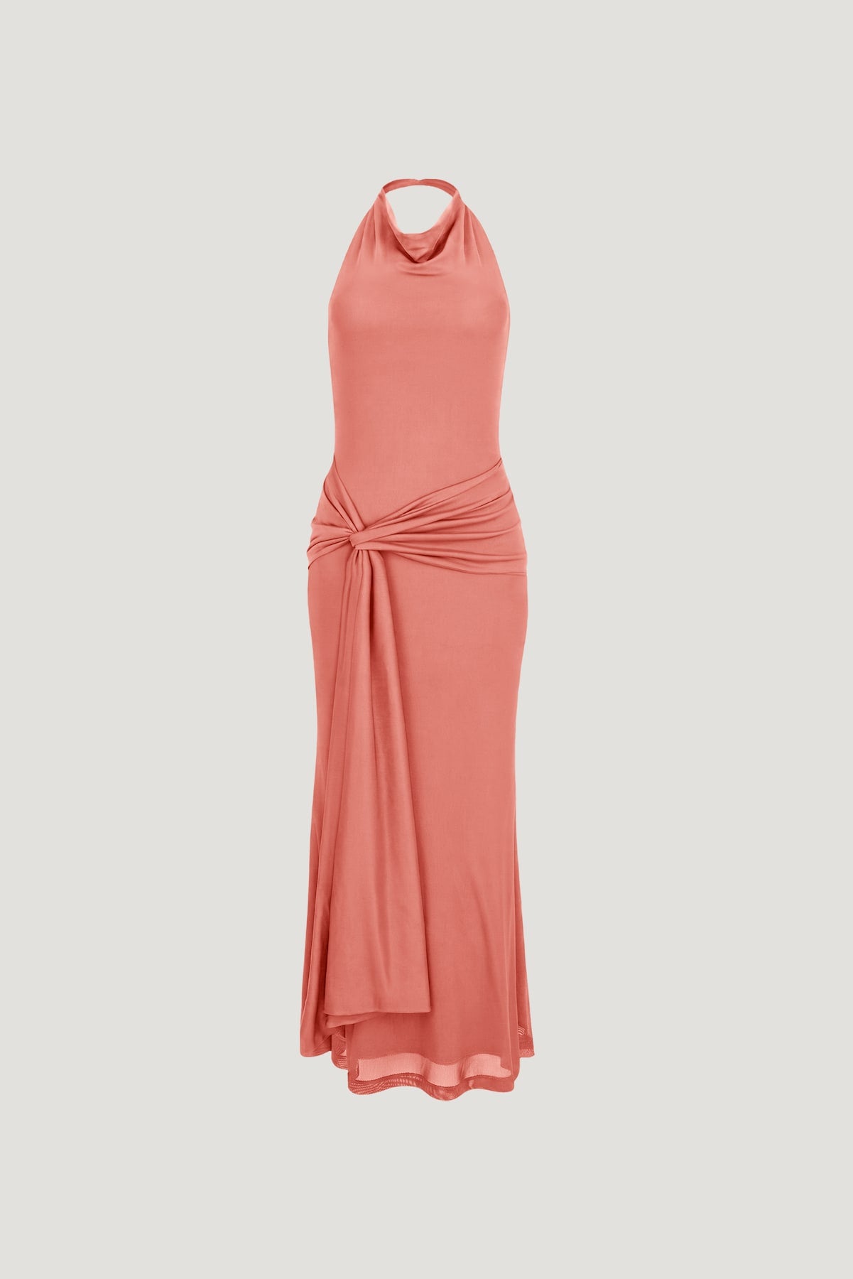 Scarlet Draped Mesh Maxi Dress Pink - Dynamite