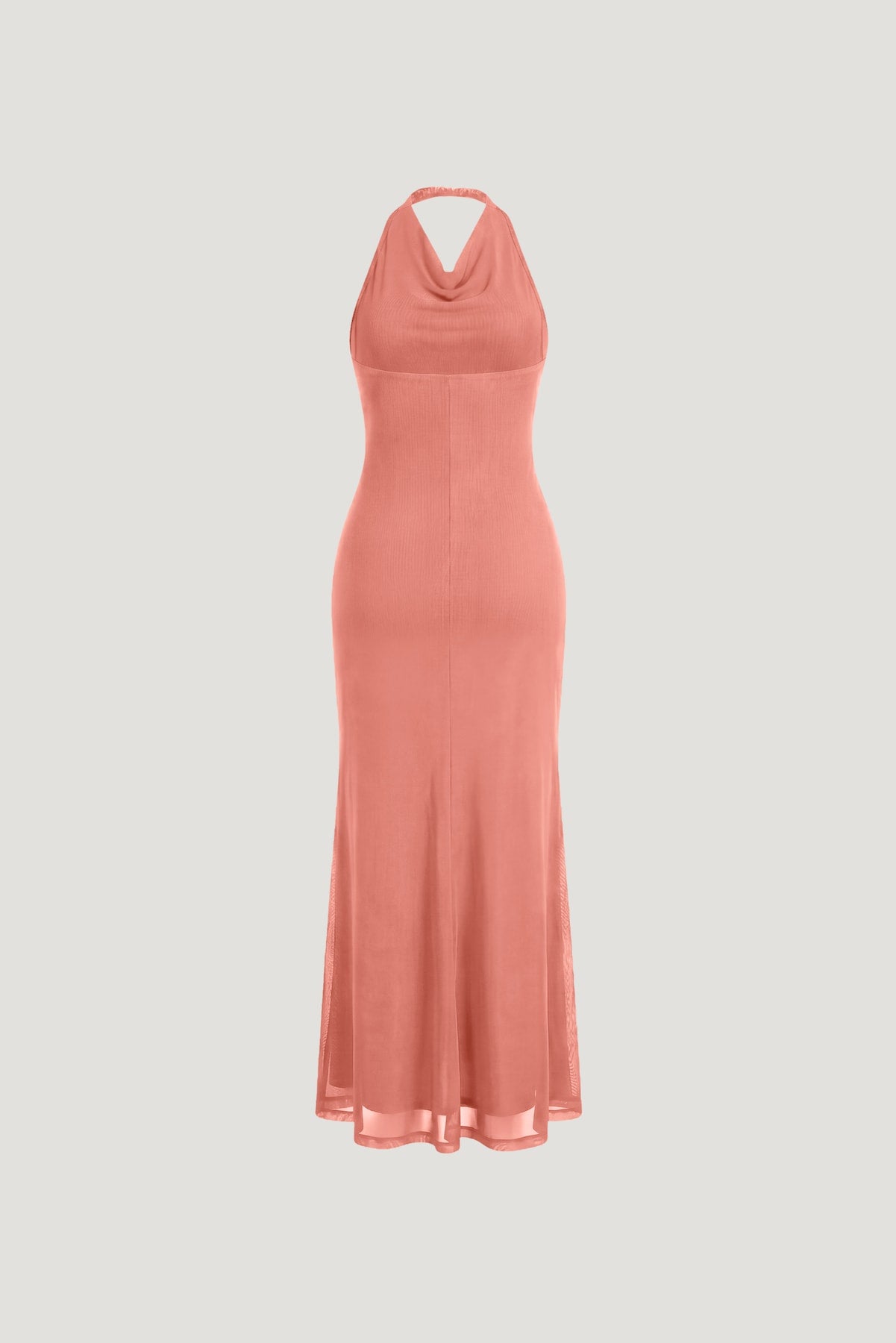 Scarlet Draped Mesh Maxi Dress Pink - Dynamite