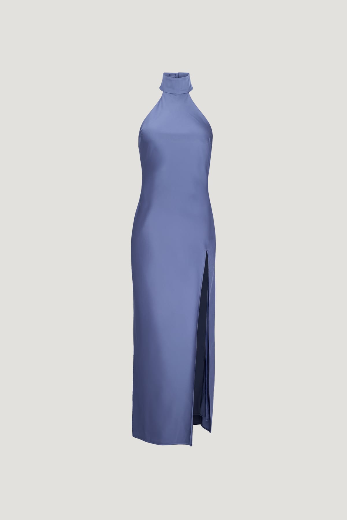 Satin Halter Maxi Dress Blue - Dynamite
